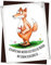 Kühlschrankmagnet mit Fuchs mit Zwille Motiv und Spruch: Hätte Lust Dich zu treffen - mit einem Stein oder so