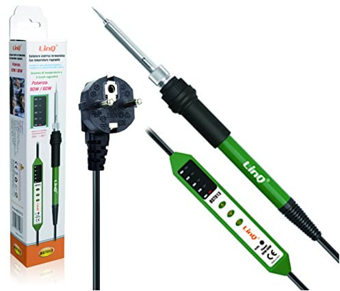 SALDATORE ELETTRICO PROFESSIONALE RAPIDO a STILO con TERMOSTATO TEMPERATURA CONTROLLATA REGOLABILE 90W 60W in 5 LIVELLI