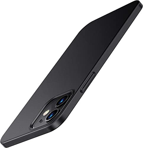 TORRAS Ultra Dünn für iPhone 12 Mini Hülle (mit 2 Schutzglas) Unzerbrechlich Schutz, Exzellente Samtiger Griff,Stoßfest Kratzfeste Handyhülle iPhone 12 Mini Schutzhülle Case Schwarz