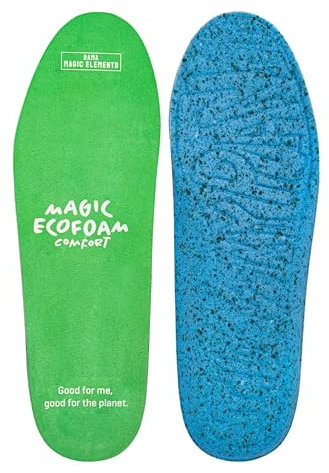 Bama Magic Soft Comfort Sohle Größe (43/44), Einlegesohlen aus recyceltem Ecofoam mit Mikroluftkammern für weichen Polsterkomfort – grün/blau