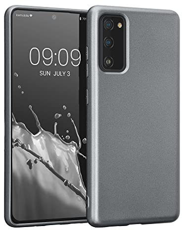kwmobile Handyhülle kompatibel mit Samsung Galaxy S20 FE - Silikon Case - Soft Hülle - Handy Cover in Metallic Grau