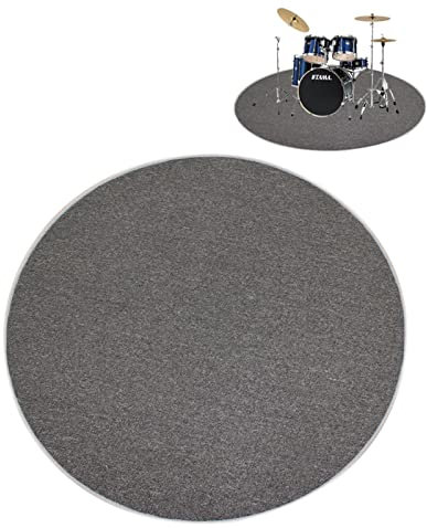 PPGE Schlagzeugteppich Schallschutz Teppich Schlagzeug Schlagzeug rutschfeste Matte Trommel Teppiche Schalldämmung Klavier Matte Drum Teppich Schallschutzmatte Boden (Size:120 cm,Color:Grau)