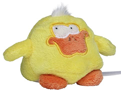 Minifeet Schmoozies Ente - 2in1 Plüschtier & Displayreiniger mit Unterseite aus Mikrofaser - kuschelig weich - Geschenk für Baby Kinder Freunde Schulstart Einschulung | Höhe: 7 cm