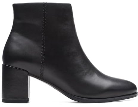 Clarks Freva55 Zip, Scarpe Chukka Donna, Cuoio Nero, 37.5 EU