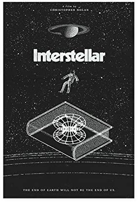 RIPEX Interstellar Sci-FiAdventure Movie Vintage Art Poster Leinwand Poster Wandkunst Dekor Druck Bild Gemälde für Wohnzimmer Schlafzimmer Dekoration Rahmen Stil 30 x 45 cm
