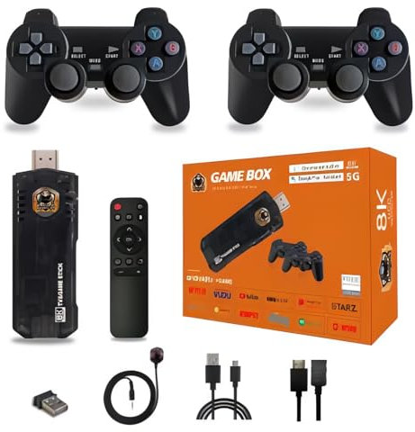 Frikink - Console retrò, videogiochi retrò, Game Stick, console per videogiochi, console senza fili, +12.000 Giochi, +12 Emulatori, 64 GB, Connessione HDMI, Salvataggio Partita