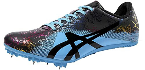 SDEQA Zapatos con Clavos para Pista y Campo Zapatillas Hombre Zapatillas Cómodas para Sprint, Running Adulto Training,Negro,41 EU