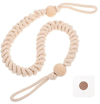 FELTECHELECTR 1pezzi Porta Rotolo Di Carta Igienica in Corda Di Cotone Portarotolo Da Appendere Per Bagno Beige Design Retrò Pratico e Riutilizzabile