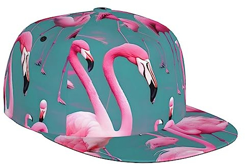 Berretto da baseball alla moda a tesa piatta con bottoni a pressione regolabili per uscite quotidiane e sport all'aria aperta, nero, nero, taglia unica