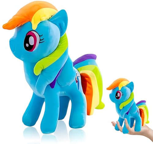 Rainbow Dashs Kuscheltier Rainbow Plüschtier, WKxinxuan 20cm Rainbow Dash Anime Kawaii Plush Figuren Merch, Stofftier Plüsch für Kinder Spielzeug Geburtstag Weihnachten Geschenk Plushies