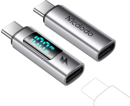mcdodo USB C auf USB C Adapter 100W Adapter iPhone USB C mit LED Display Schnellladung und Datenübertragung kompatibel mit iPhone15/15 Pro/15 Pro MAX, Samsung Galaxy S23/S22