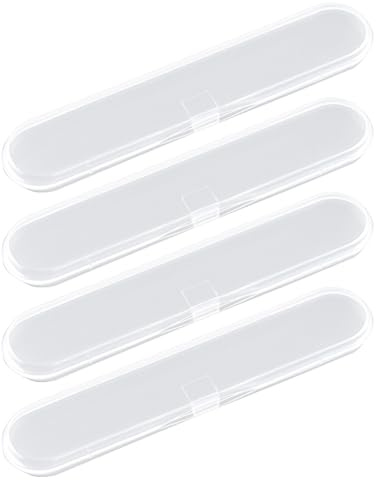 DEARMAMY Transparente Aufbewahrungsbox Für Nagelfeilen Wattestäbchenbox Aus Kunststoff Kleine Aufbewahrungsbox Für Schmuckzubehör 14.50 X 3.00 X 1.40 Cm Für Reise Bad Und Schlafzimmer
