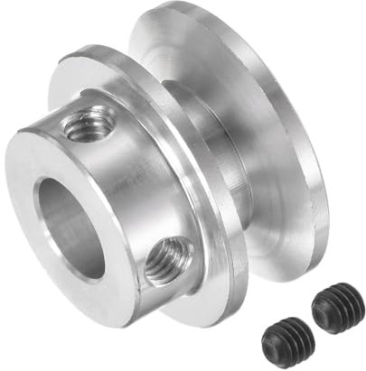 Kozelo Polea de Correa en V - [8 mm de Diámetro Interior x 22 mm de Diámetro Exterior] Polea de Transmisión de Ranura en V de Aleación de Aluminio para Correa Redonda de PU de 3-5 mm