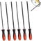 6 PCS Feile für Kettensäge, Pferd Kettensägefeile4,0 mm, 4,8 mm, 5,5 mm, Pferd rundfeile, Pferd Kettensägefeile mit Griff, Kettensäge Feilen, Pferd Feile geeignet für Kettensägen