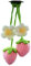 Zeayebsr 2 PCS autospiegel anhänger，Niedliche Erdbeere Auto hängende Ornament für Auto Rückspiegel Dekor Häkeln Auto Spiegel Hanging Charms Zubehör Blume Hand gestrickt Erdbeere Auto Dekor für Frauen