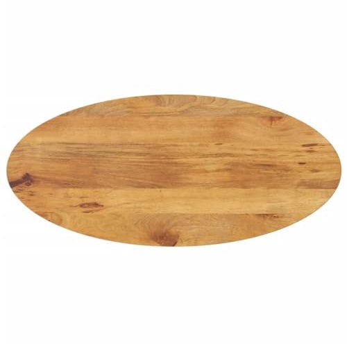 vidaXL Tischplatte, Holzplatte für Esstisch Couchtisch, Massivholzplatte Rustikales Design, Ersatztischplatte, 80x40x3,8cm Oval Massivholz Mango