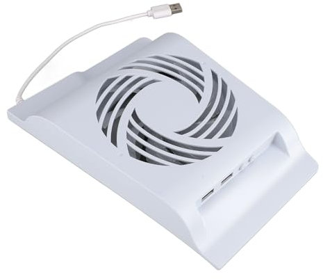Sxhlseller Ventilateur de Refroidissement Réglable pour Console de Jeu, Lumière Colorée RVB, Système de Refroidissement Intelligent avec Contrôle de la Température, 2 Hub USB Compatibles