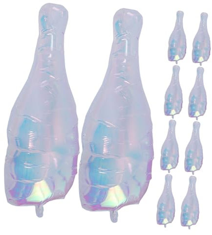 LOLIPPYY Lot De 10 Ballons Gonflables Pour Bouteille De Vin Décorations Pour Fêtes D'Été Décorations Pour Garçons En Aluminium