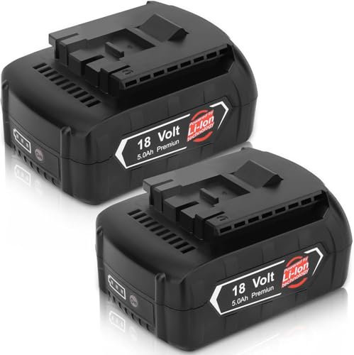BAT610G - Batería de repuesto para Bosch, batería de 18 V, BAT609, BAT609G, BAT610G, BAT618, BAT618G, BAT619, BAT619G con indicador LED
