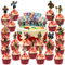 25PCS Roblx Cake Toppers, Roblx Cake Decorations, Large Cake Topper with 24 Cupcake Toppers, Birthday Decorations, Driflo Party Decora-tions, Personalised Cake Topper, for Fans Boys Girls
