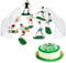 Football Cake Toppers, 10 Pcs Football Cake Decorations, Football Cake Decorations For Men Father'S Day And Football Theme Party, Personalised Sports Soccer Theme Nets Party Supplies for Boys and Adul