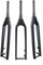 Fourche avant de VTT 29 pouces, fourche rigide en carbone, axe traversant 110 x 15 mm, frein à disque 75 mm, tube de direction conique 1-1/2, T800 ultraléger 750 g pour pneus 29 x 2,6 pouces (noir).