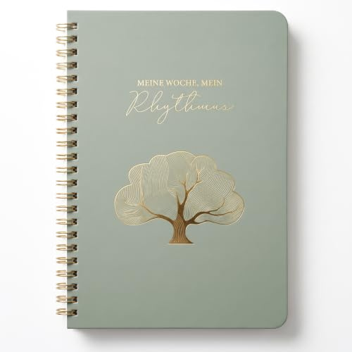 BIROYAL Undatierter Wochenplaner A5, 52 Wochen, 2 Seiten pro Woche | 120g Premium Papier Kein Durchschreiben, Ringbuch wöchentlicher Terminplaner mit To Do Liste, Habit Tracker für Büro Schule