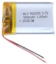 Compatible For 3.7V 500mAh 902030 Polymer Lithium Ion Rechargeable Battery For LED Lights, Bluetooth Speakers, MP5, Selfie Stick(8pcs 902030 500mAh)