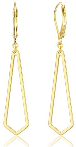 ALEXCRAFT Boucles d'Oreilles Femme Or Argenté Losange Ajourée Géo Élégant | Boucles d'Oreilles Losange Or Argenté Ajourée Géométrique Léger Élégant Tendance Moderne Fête Bijoux Cadeau Hypoallergénique