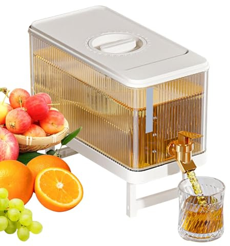 Dispensador de agua para frigorífico, dispensador de bebidas para bebidas heladas, recipientes de bebidas, dispensador elevado de bebidas con grifo y filtro, hervidor frío para en la piscina