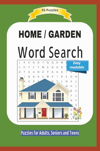 Word Search HOME / GARDEN: Easy readable | All about goods, gadgets, fournitures etc you find in and around your house |55 Puzzles | Puzzles for ... | Format 6x9 | 15.24 x 22.81 cm | 110 pages