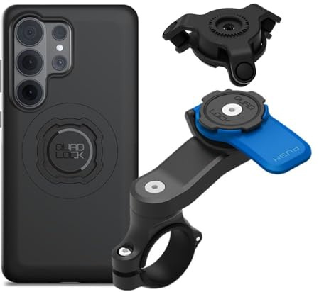 Quad Lock Motorcycle Handlebar Mount Kit with Vibration Dampener and MAG Phone Case for Samsung Galaxy S26+
