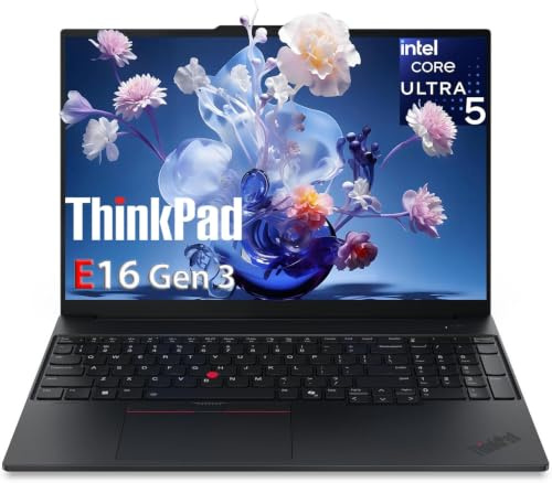 Lenovo Ordinateur portable ThinkPad E16 AI Business | Intel Ultra 5 225H (jusqu'à 4,9 GHz) | 64 Go DDR5, SSD NVMe de 2 To | WUXGA IPS 16 | Triple écran 4K pris en charge | Thunderbolt 4 | Sécurité