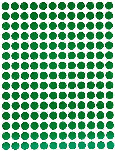 Royal Green Dot Stickers 8mm (0.8 cm) Color Coding Labels in Green - 2520 Pack