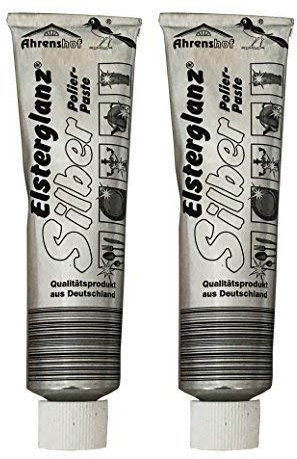 2 x 150ml Elsterglanz Original Silber Polierpaste Silberpflege, Silberreinigung (große Tube)