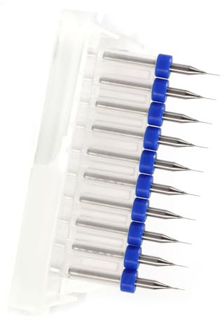 10pcs Micro Brocas De Tarjeta Pcb Poco De Broca De Carburo Drill Bits De Circuito Impreso De Impresión 0.1 Mm a 1.4 Mm Herramienta De Taladro (0.2 Mm)