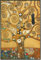 Klimt Kunstklappkarte Set 3 Stück Goldprägung Kunstkarte Der Kuss Bauerngarten mit Sonnenblumen Lebensbaum Postkarte