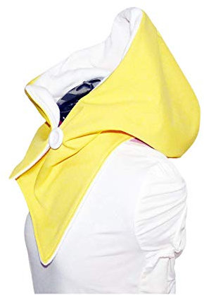 Kapuzenschal, Softshell, Fleece, wasserdicht, gelb-creme, Einheitsgröße