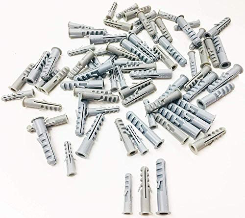 Dübel 75 Stück Ti Ultra Tough Universal Nylon Expansion Bohrergröße 5,6 und 7 mm. Ultra High Grip Nylon Spezifikation. Anti-Rotationsflossen verhindern das Verdrehen im Loch