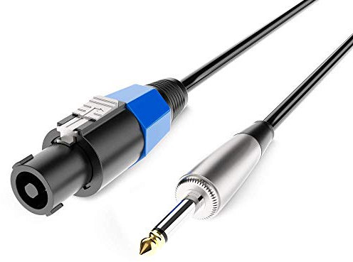 Audibax Power Amp Cable Speakon a Jack Mono 1,5 metros Cable Altavoz Potencia