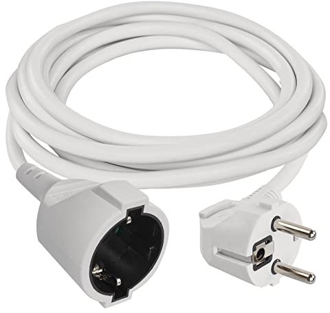 EMOS - IP20 Verlängerungskabel 3m - 1 Schuko-Steckdose - 250 V, 16 A, 3680 W - hochwertige PVC-Isolierung - H05VV-F3G 1,5 mm2 - erhöhter Berührungsschutz - für Innen - weiß