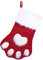 Nikolausstiefel zum Befüllen Weihnachtsstrumpf Hundepfote Geschenktasche Hund Paw Christmasbaumschmuck Haustierdekoration Weihnachtsbaumschmuck Schaufenster Nikolausstrumpf Weihnachtsdekoration