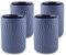 MELOX - 4er Set Espressotassen aus Porzellan in Blau - 4 x 90ml Tassen für Kaffee, Espresso & Macchiato - Mokka-Tassen dickwandig ohne Henkel - Kaffeetassen Coffee Cups im zeitlosen Design