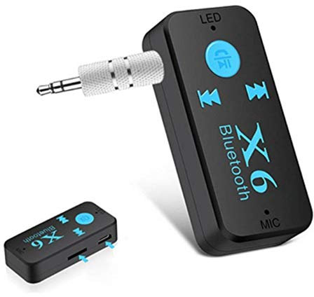 Ricevitore Bluetooth, adattatore Bluetooth ricevitore audio Bluetooth 4.1, supporto TF Card Chiamata a mani libere Lettore musicale Telefono Auto AUX In/Stereo audio da 3,5 mm