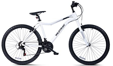 Wildtrak - Alloy Mountain Bike, Adult, 26 Inch, 18 Speed, Shimano shifters - White