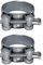 Diforma Rohrschellen, 48–51 mm, starke verstärkte Rohrschellen, verzinkter Stahlrohr-Schlauchschellen, Verbindungselemente (2 Stück, 48–51 mm), Silber
