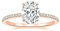 Zakk Damen Ringe Silber 925 Verlobungsringe Solitärring 3CT Oval Zirkonia Versprechen Ring Eheringe Trauringe Rosegold Gold (Roségold,52 (16.6))