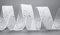 finemark 3 m x 25 mm Dekoband Glitzer Weiss Silber Stoffband Transparent glänzend Organza mit Drahtkanten elegant Weihnachten Advent Geburtstag Premium Glitter Ribbon Chiffon Chiffonband Draht