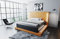 Sofa Dreams Wasserbett Casoria mit beheizbarer Wasserbettmatratze und kompletter Technik LED Beleuchtung 140x200 160x200 180x200 200x200 200x220 (140 x 220 cm, Orange-Schwarz)