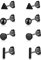 Ohrstecker Silber Set Ohrstecker Schwarz Damen Ohrringe Set 4 Paar lKnorpel Schlaf Kleine Schwarz Ohrringe Stecker Für Damen, Mädchen und Herren